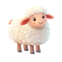 Adorable Cartoon Sheep Illustration