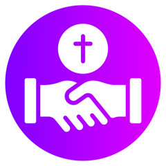 christianism gradient icon