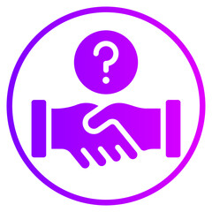question gradient icon