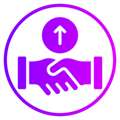up arrow gradient icon