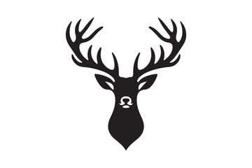 Deer head silhouette vector artwork