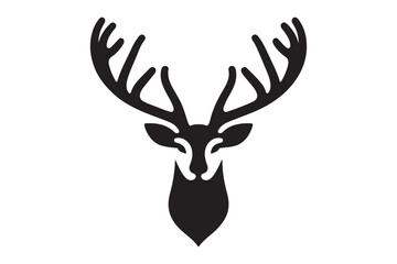 Deer head silhouette vector artwork