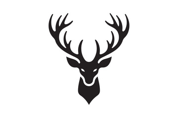 Deer head silhouette vector artwork