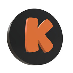 3D Letter K Design ini an Elegant Circel