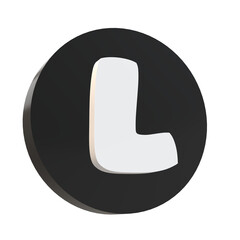 3D Letter L Design ini an Elegant Circel