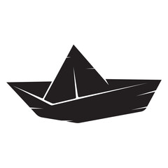 PAPER BOAT SILHOUETTE ICON