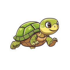 Fototapeta premium Adorable Cartoon Turtle Illustration
