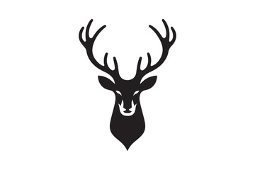 Deer head silhouette vector artwork