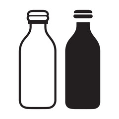 Water bottle line art vector silhouette illustration