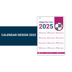 Calendar 2025, Square Calendar 2025 Sunday Start Corporate Design Template.