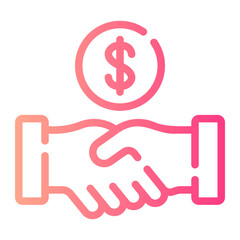 dollar gradient icon