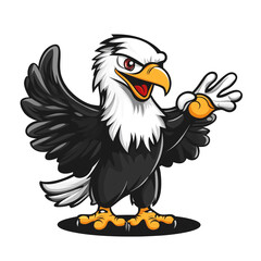 Fototapeta premium Cheerful Cartoon Eagle Illustration
