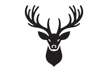 Deer head silhouette vector artwork