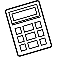 Calculator Line Art Vector Design