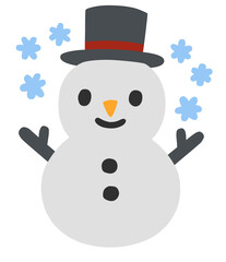 snowman with a broom