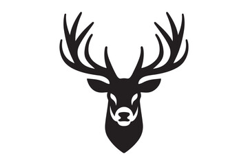 Deer head silhouette vector artwork