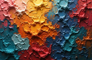 Abstract Kaleidoscope of Textures and Colors in a Vibrant Artistic Palette