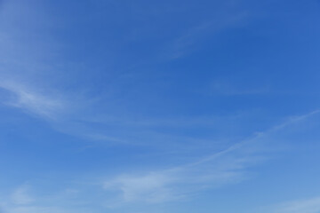 Blue sky and beautiful clouds shape. Image for background and wallpaper.Blue sky with clouds background.Sky daylight. Natural sky composition. Element of design.