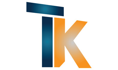 Letter TK Logo or TK monogram logo design vector