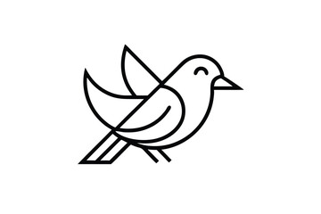 Obraz premium Bird Mascot logo vector on white background