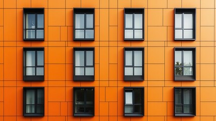 Obraz premium Solar panels integrated into building facades, architectural innovation, energyefficient designs