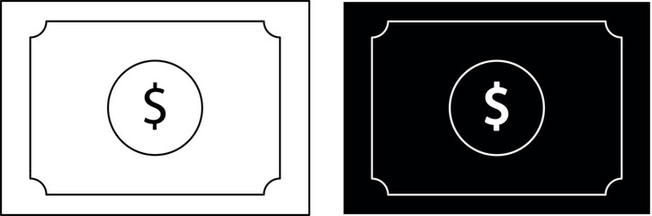 Dollar Note icon. Dollar icon. 