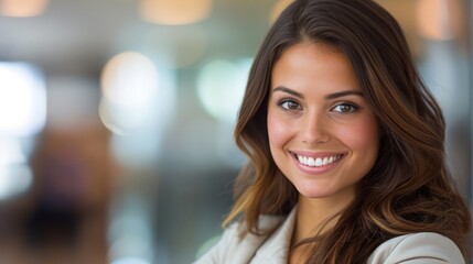 Obraz premium Portrait of a Smiling Young Woman