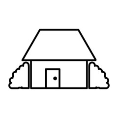 simple house icon, simple, black line, white background