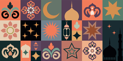Geometric islamic pattern in arabic style.