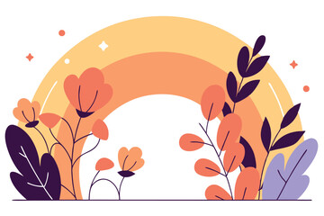 Boho wall art on white background