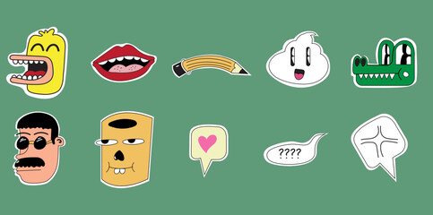 Doodle Sticker Element Set
