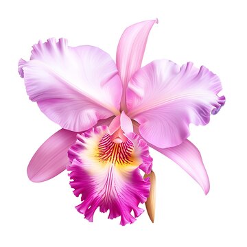 recommend clip art: Cattleya Orchid Isolated on White Background. Beautiful Cattleya Orchid Flower