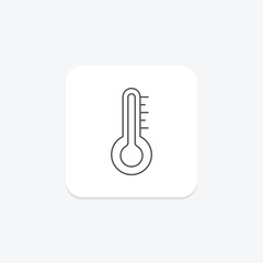 Thermometer thinline icon , vector, pixel perfect, illustrator file