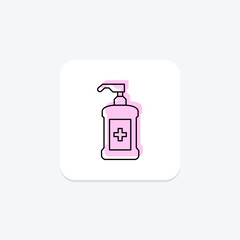 Antiseptic color shadow thinline icon , vector, pixel perfect, illustrator file