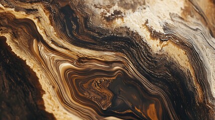 A glossy abstract wood texture with rich brown tones and natural grain details