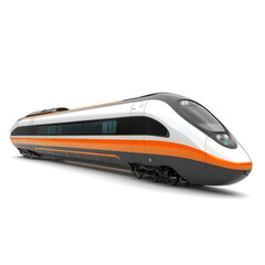 Fototapeta premium Modern high-speed train isolated on white.