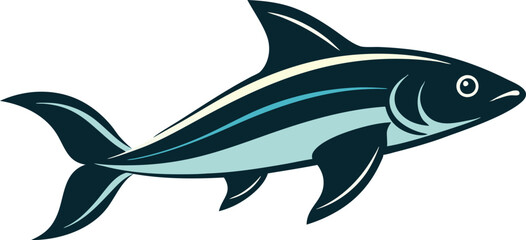 Obraz premium Illustration of Sea Fish clip art Mackerel fish generative ai