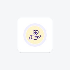 Fototapeta premium Health Care color circle icon , vector, pixel perfect, illustrator file