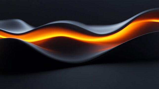 A blaze of flames flowing upward with elegant curvature on a black surface