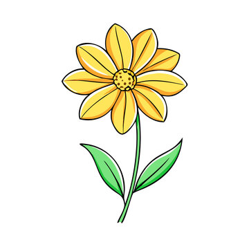recommend clip art: coreopsis flower illustration, flower vector art, flower icon - Minimalistic flat illustration of coreopsis flower flower, perfect for icons, logos, and floral-themed designs.
                    
                    