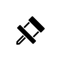 Push-pin icon vector. Push pin icon. Pin icon. Icon vector.