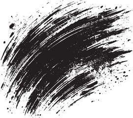Grunge brush stroke background effect black vector illustration isolated on a white background