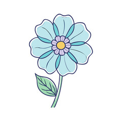 anemone flower illustration, flower vector art, flower icon - Minimalistic flat illustration of anemone flower flower, perfect for icons, logos, and floral-themed designs.

