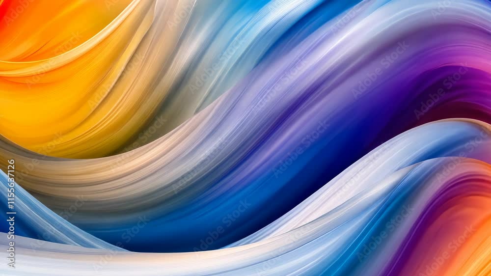 Poster colorful abstract wave pattern