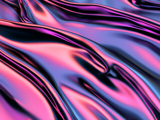 Obraz premium Abstract 3D Render Pink Purple Flowing Fabric