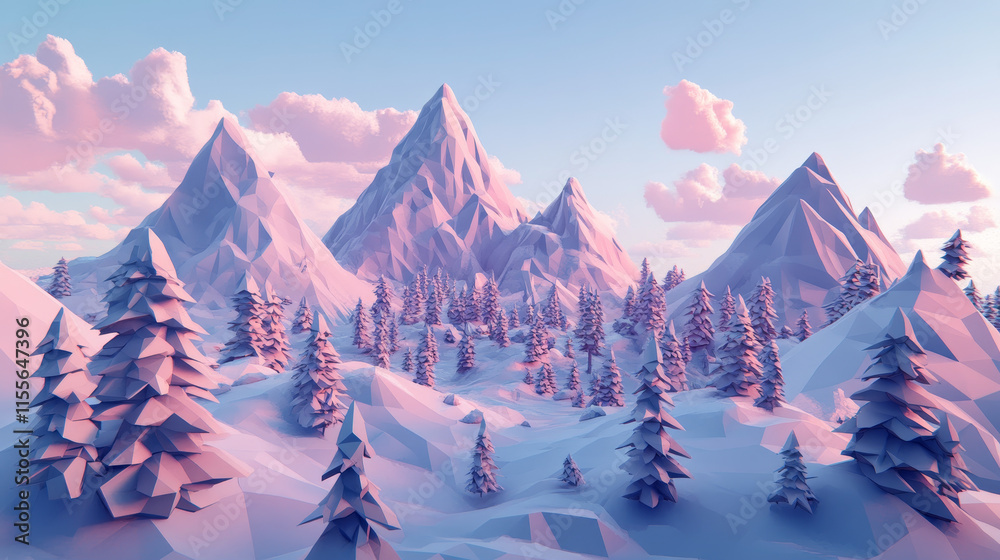 Wall mural hologram virtual reality programming. virtual reality programming made of polygons, triangles, dots,