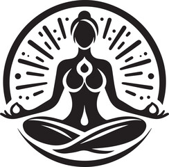 a woman yoga logo