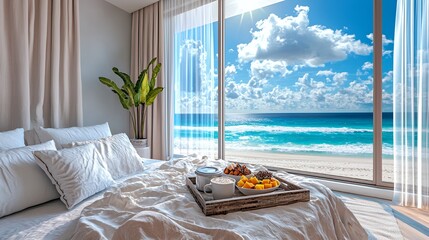 Oceanfront Bedroom: Luxurious Beach Getaway