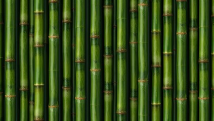 Obraz premium Vibrant Green Bamboo Stalks: A Natural Pattern of Strength and Beauty