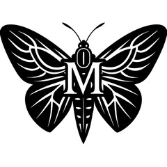black and white butterfly